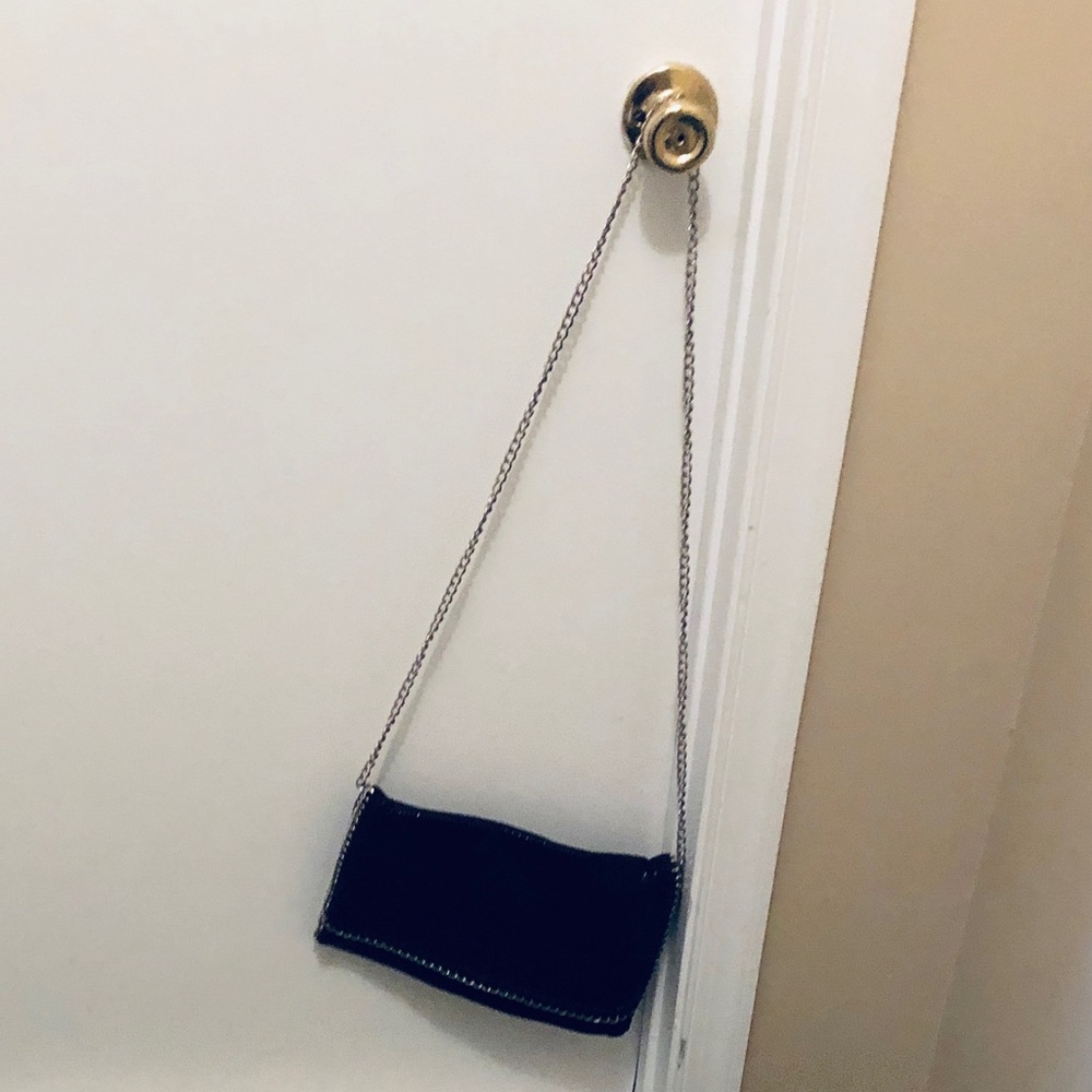 Black Leather Evening Bag
